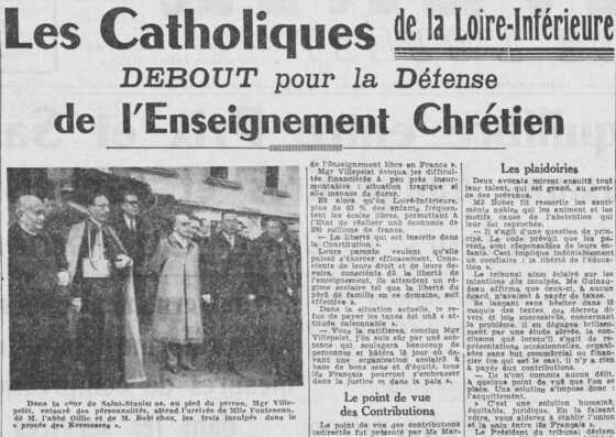 Extrait d’un article de « L’Avenir de l’Ouest » au moment du « procès des kermesses »