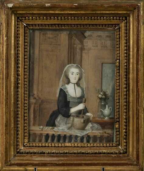 Gouache sur papier, Portrait d'Anne-Charlotte de Lorraine-Brionne, Niklas Lafrensen