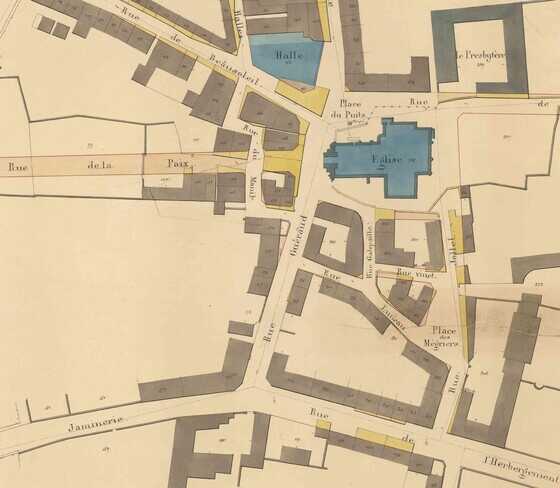 Détail du plan d’alignement du bourg de Vieillevigne