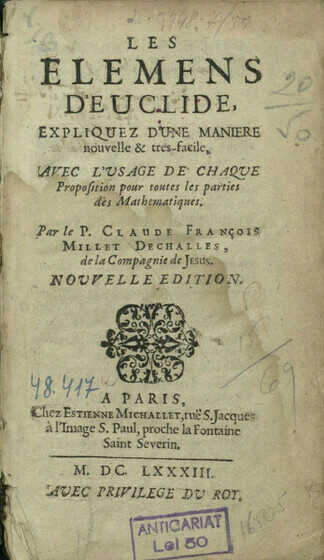 « Les Éléments d’Euclide » du père Dechalles