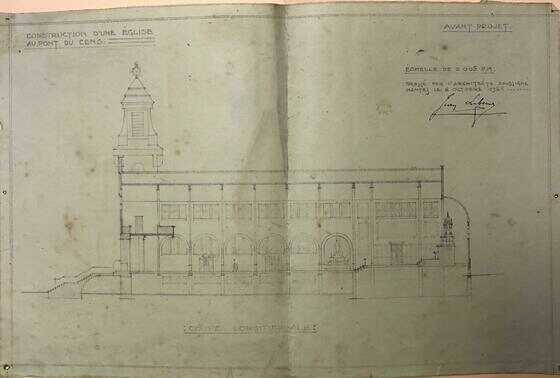 Plan de l'église Notre-Dame-de-Lourdes