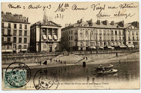 Façade de l’ancien Hôtel des Postes vue du quai Duguay-Trouin