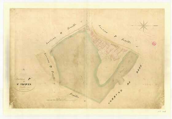 Plan cadastral de la section P., feuille 6, quartier Pirmil