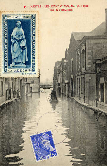 Inondations de décembre 1910, rue des Olivettes
