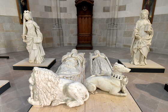 Gisants de François II et de Marguerite de Foix