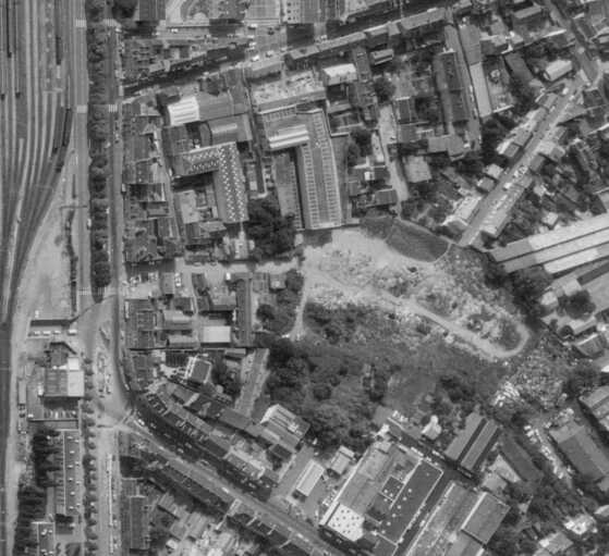 Vue aérienne de la Moutonnerie en juillet 1983