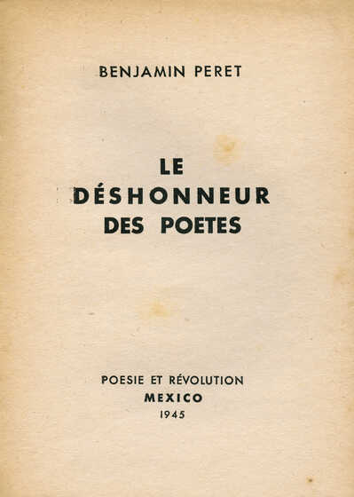  <i>Le déshonneur des poètes</i> 