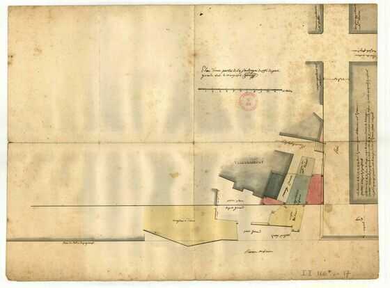Plan d'une partie de la Saulsaie du côté du port Giraud