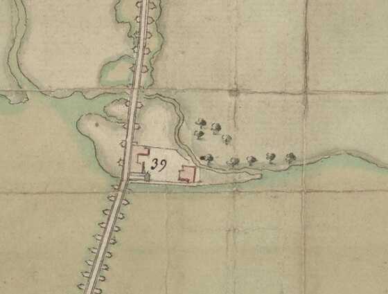 Plan de la ville de Nantes, prieuré de la Madeleine, détail