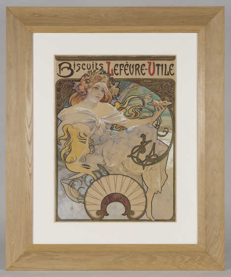Maquette d’étude pour le calendrier LU de l’année 1897, Alfons Mucha (vers 1896)