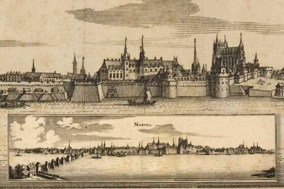 Vue de Nantes vers 1661