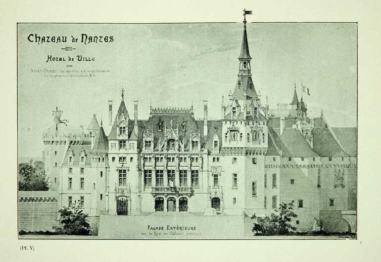 Avant-projet de l'Hôtel de Ville au château de Nantes
