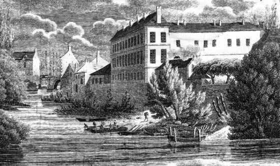 Détail de la toile imprimée  <i> Les îles de Loire </i> 