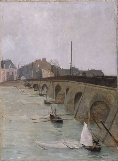 Barques amarrées au pont de Pirmil