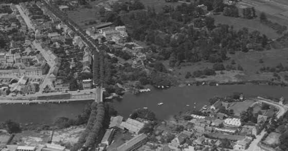 Photographie aérienne du pont de la Tortière et la Trémissinière, détail
