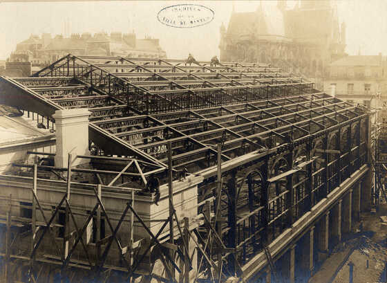 Le marché de Feltre en construction