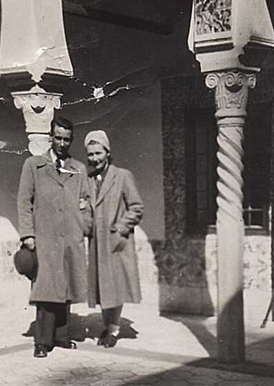 Jean Chabot avec son épouse à la villa Abd-el-Tif à Alger