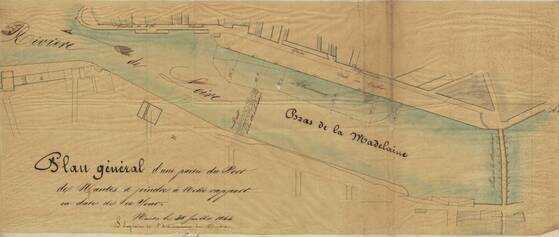 Plan général du port de Nantes, détail du duit de la Madeleine