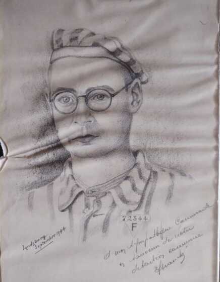 Portrait de Gilbert Burlot réalisé pendant son incarcération à Landsberg