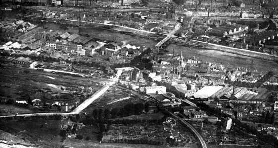 Vue aérienne du quartier République-Les Ponts