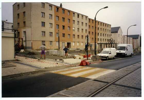 Travaux de la rue des Renards suite  à l’arrivée du tramway