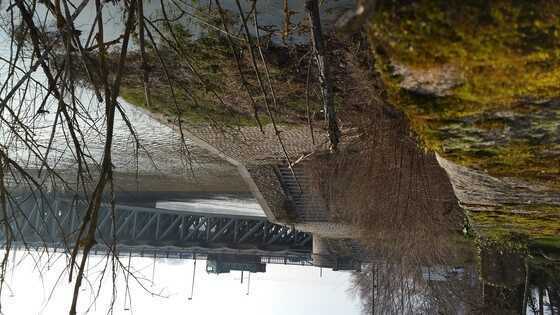 Mur de soutèment et cale au pont de Pirmil