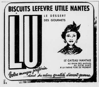 Publicité pour le Gâteau Nantais de LU