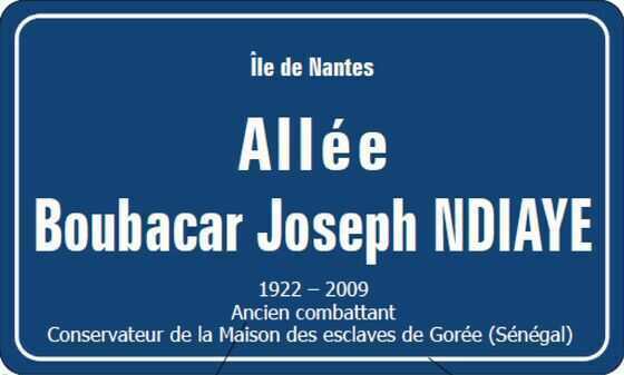 Modélisation de la plaque de rue Boubacar Joseph Ndiaye