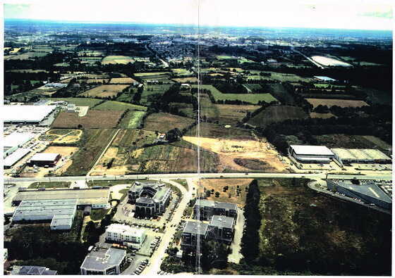 Photographie aérienne de la Route de Vannes