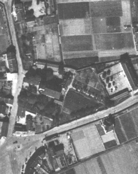 Photographie aérienne du presbytère de Doulon