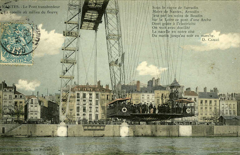 Pont transbordeur, vue colorisée