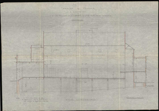 Plan d'élévation de la salle de cinéma L'Olympic