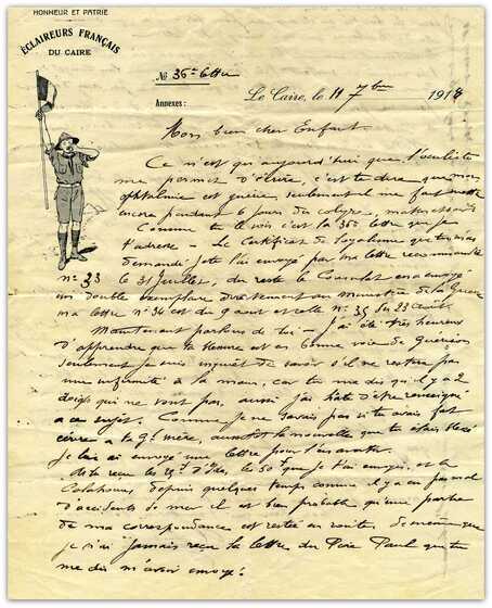 Lettre d’Alfred Laidet à son fils Robert, 11 septembre 1918
