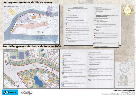 Croquis géographiques réalisés par les classes de lycée.