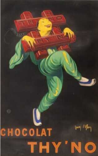 Affiche pour le chocolat « Thy’No »
