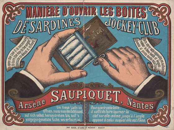 Carte-réclame des conserves Saupiquet