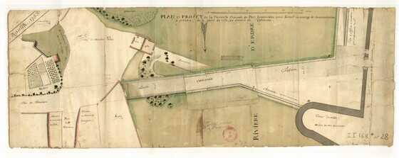 Plan et projet de la nouvelle chaussée du Port-Communeau