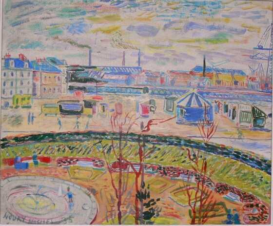 Dessin, Le Marché de la Petite Hollande, Michel Noury