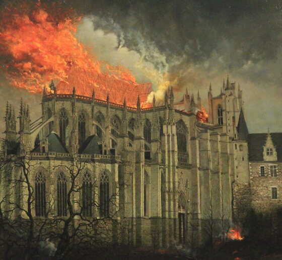 « La Cathédrale en feu » d’Edmond Bertreux