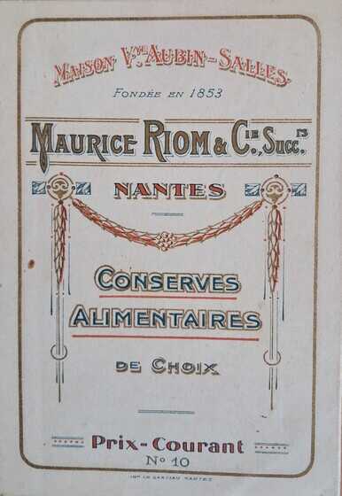 Tarifs des conserves Maurice Riom