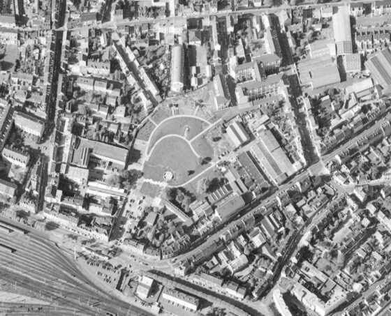 Vue aérienne de la Moutonnerie en octobre 1995