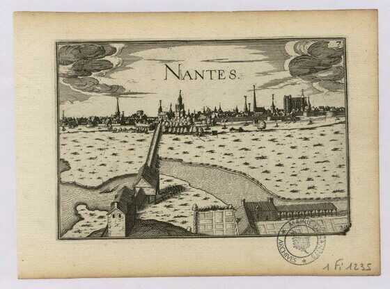 Vue de Nantes par Tassin au 17e siècle