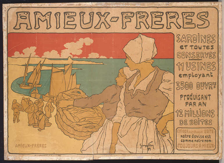 Affiche publicitaire Amieux-Frères