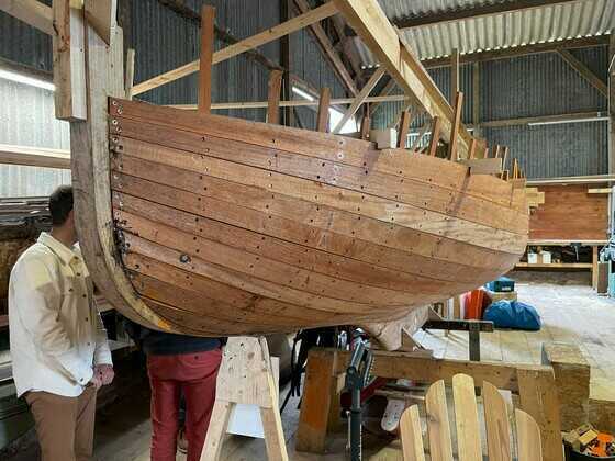 Pose du bordé terminée