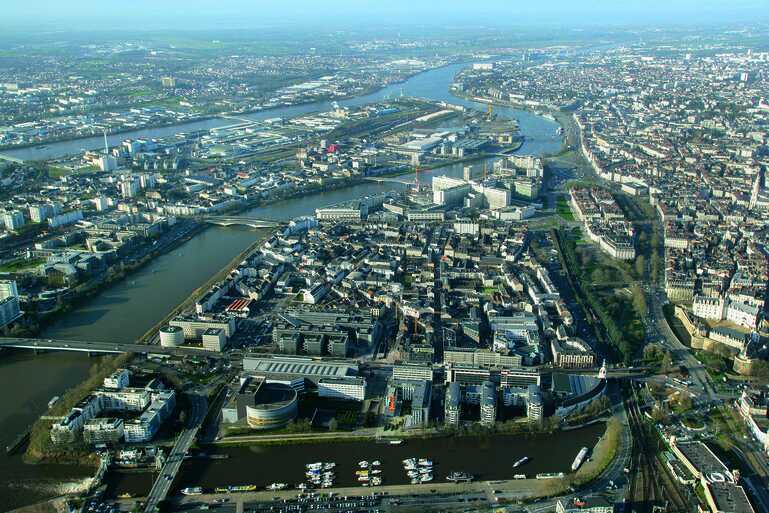 Vue aérienne de Nantes
