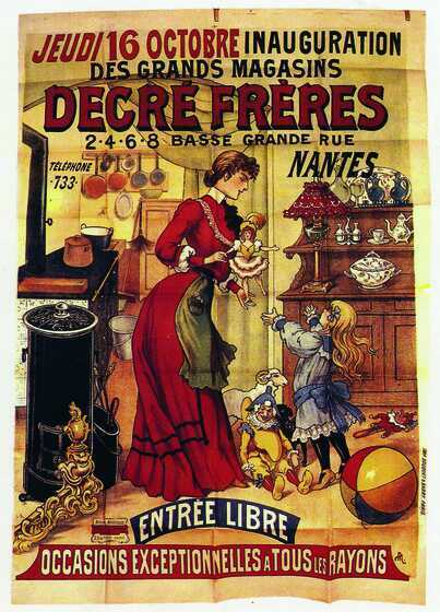 Affiche de l'inauguration des Grands magasins Decré
