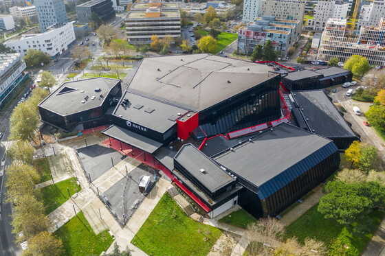 Vue aérienne du Palais des Sports de Beaulieu