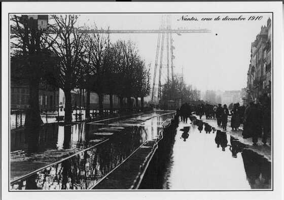 Inondations de décembre 1910, quai de la Fosse
