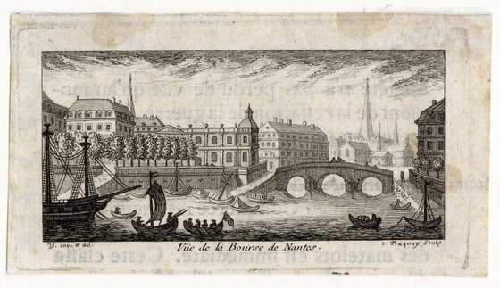 Vue du pont de la Bourse à Nantes