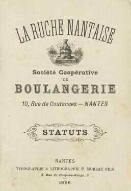 Livret de la Société coopérative de boulangerie La Ruche Nantaise